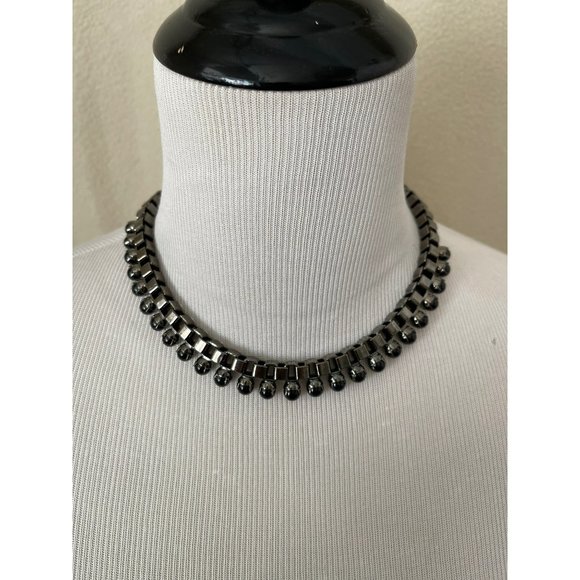 Fashion Jewelry Jewelry Vintage T Marked Link Faux Black Pearl